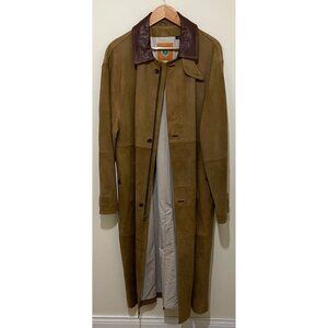 J. L. Powell The Sporting Life Men's Long Leather Jacket, L Rare